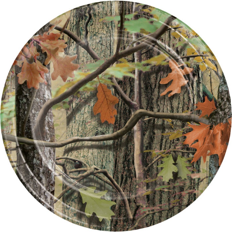 96 pc Bulk Hunting Camo Dessert Plates