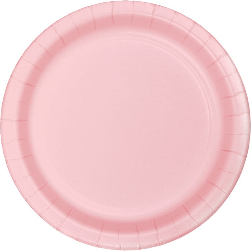 240 pc Bulk Classic Pink Sturdy Style Paper Banquet Plates 10.25 inch