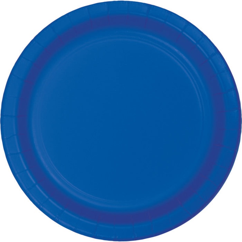 240 pc Bulk Cobalt Blue Sturdy Style 8.75 inch Dinner Plates