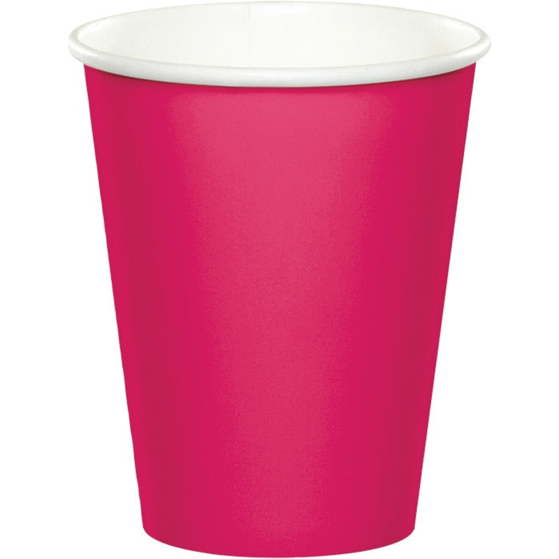 240 pc Bulk Hot Magenta 9 oz Hot & Cold Cups