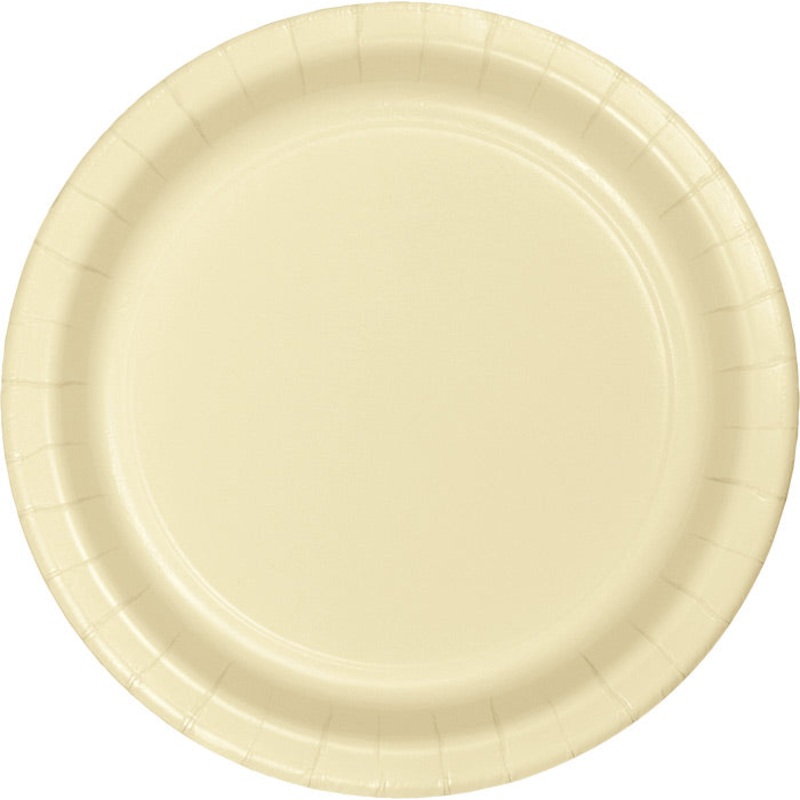 240 pc Bulk Ivory Sturdy Style Paper Banquet Plates 10.25 inch