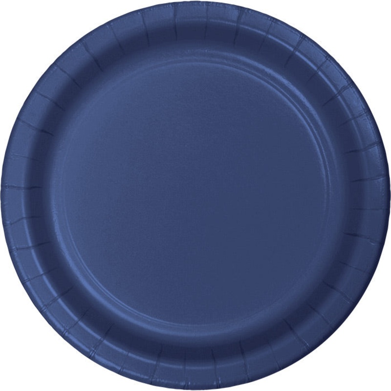 240 pc Bulk Navy Sturdy Style Paper Banquet Plates 10.25 inch