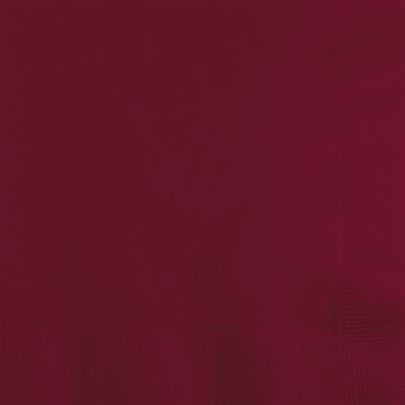 500 pc Bulk Burgundy Beverage Napkins 3 ply