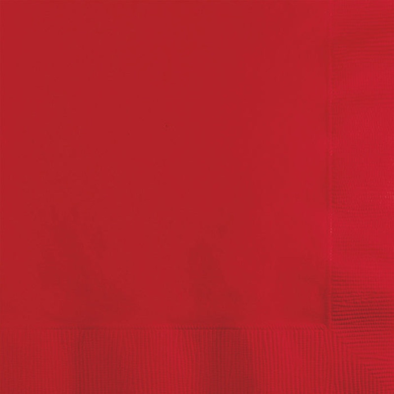 500 pc Bulk Classic Red Beverage Napkins 3 ply