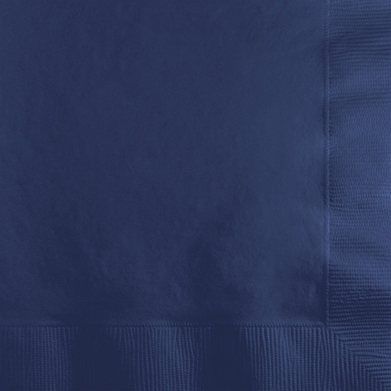 500 pc Bulk Navy Blue Beverage Napkins 3 ply