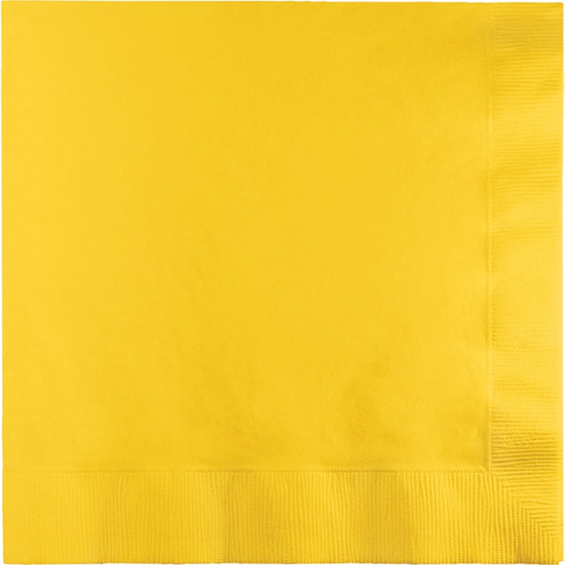500 pc Bulk School Bus Yellow Luncheon Napkins 3 ply
