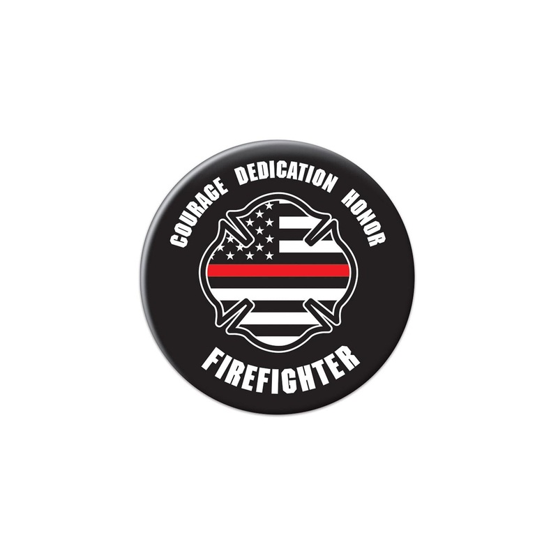 6 Pack Beistle Courage Dedication Honor Firefighter Button