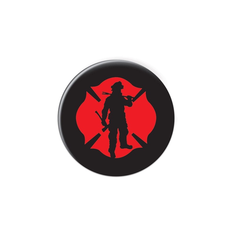 6 Pack Beistle Firefighter with Maltese Icon Button