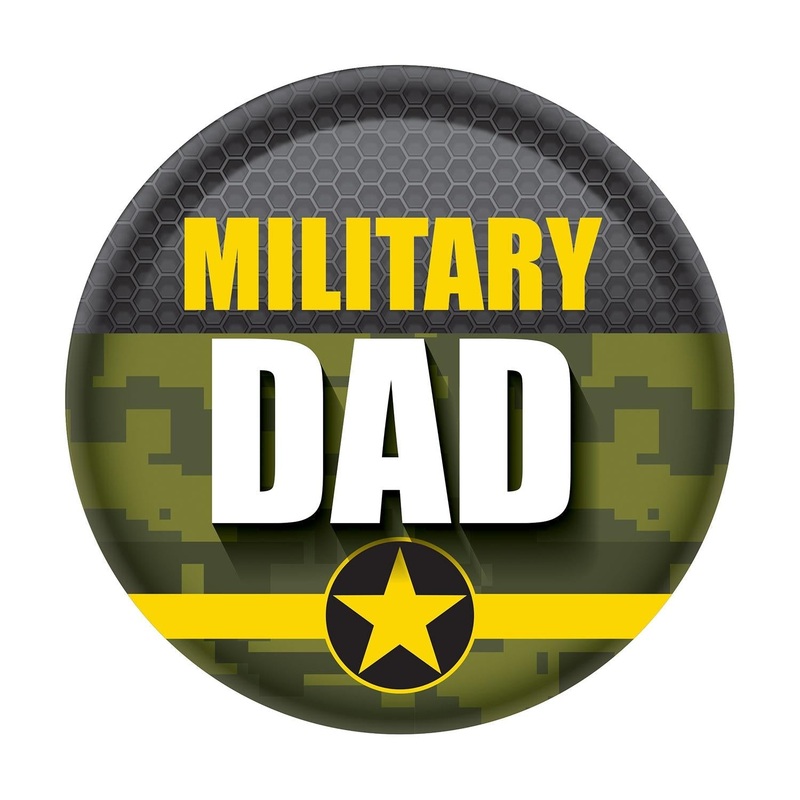 6 Pack Beistle Military Dad Button- Army