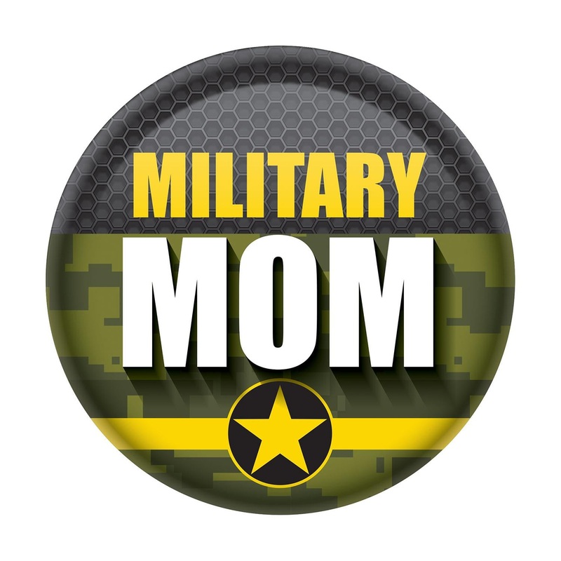 6 Pack Beistle Military Mom Button- Army