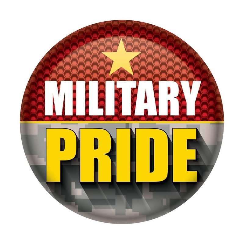 6 Pack Beistle Military Pride Button- Marines- Star