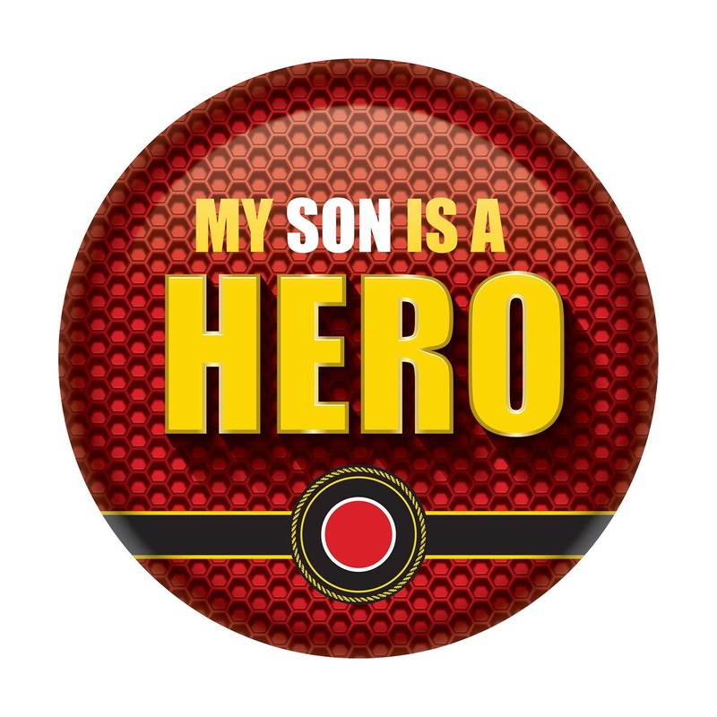 6 Pack Beistle My Son Is A Hero Button- Marines