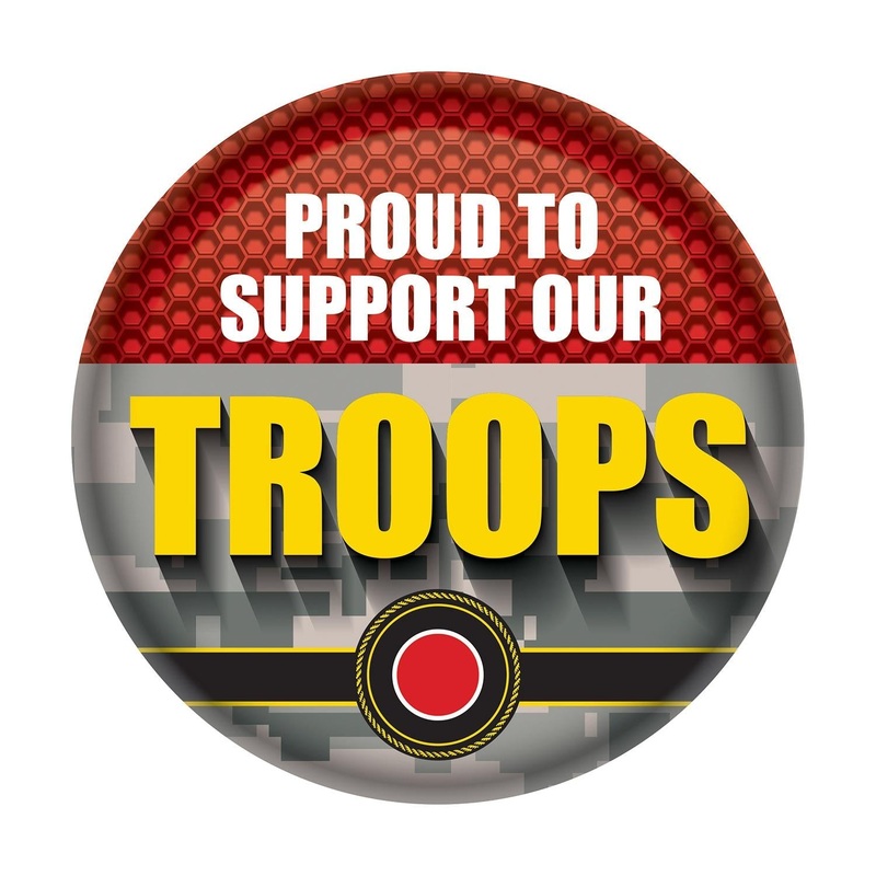 6 Pack Beistle Proud To Support Our Troops Button- Marines