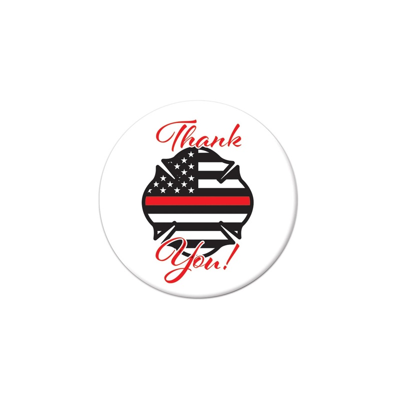 6 Pack Beistle Thank You! Firefighters Button