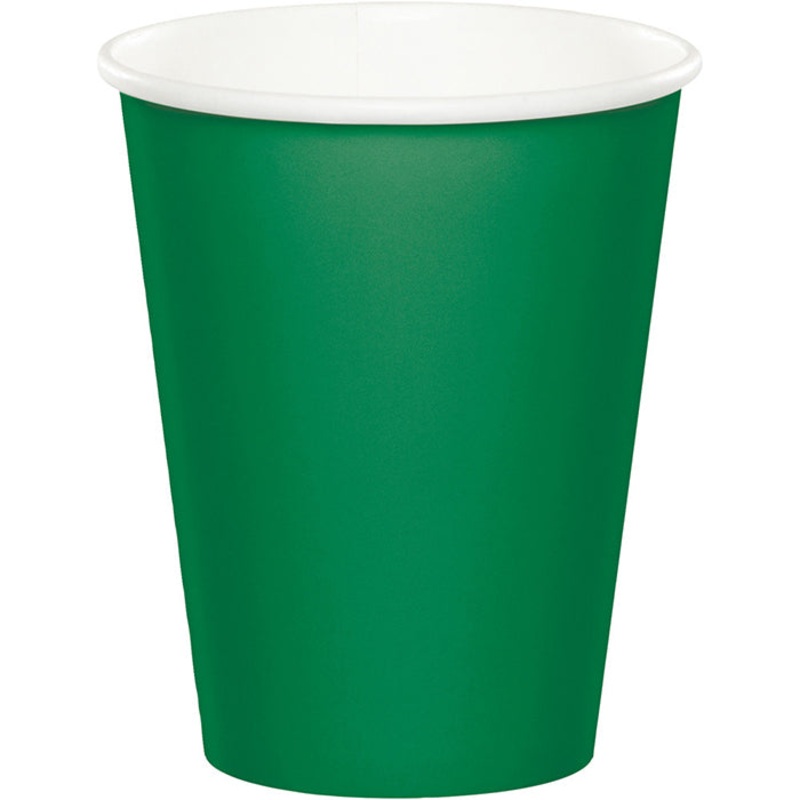 96 pc Bulk Emerald Green Value Friendly 9 oz Hot & Cold Cups