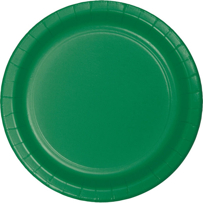 96 pc Bulk Emerald Green Value Friendly Dessert Plates