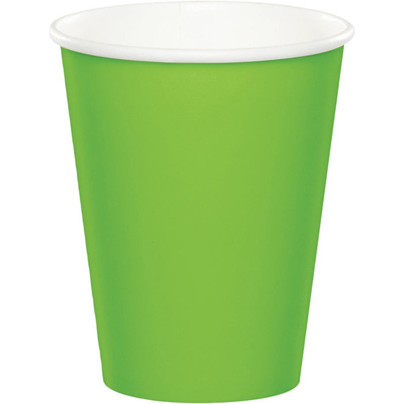 96 pc Bulk Fresh Lime Green Value Friendly 9 oz Hot & Cold Cups