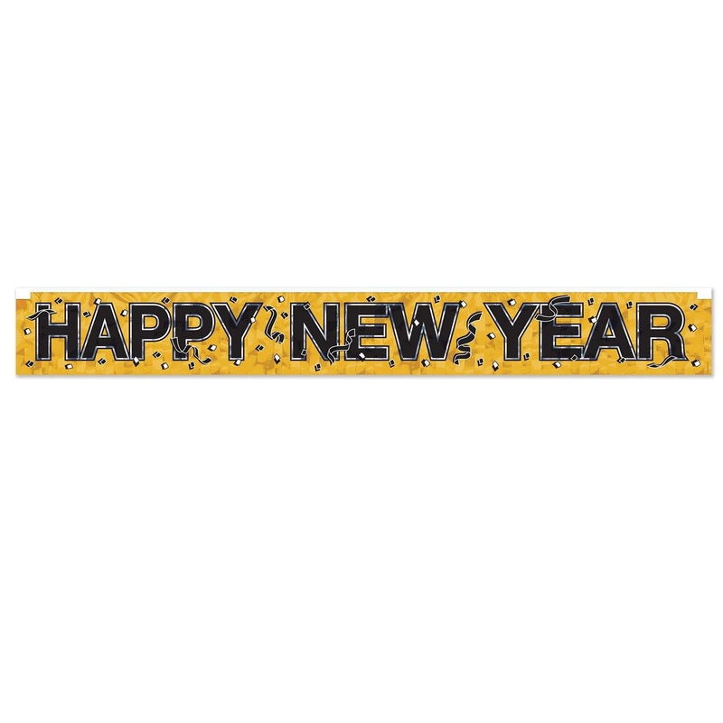 12 Pack Beistle Metallic Happy New Year Fringe Banner