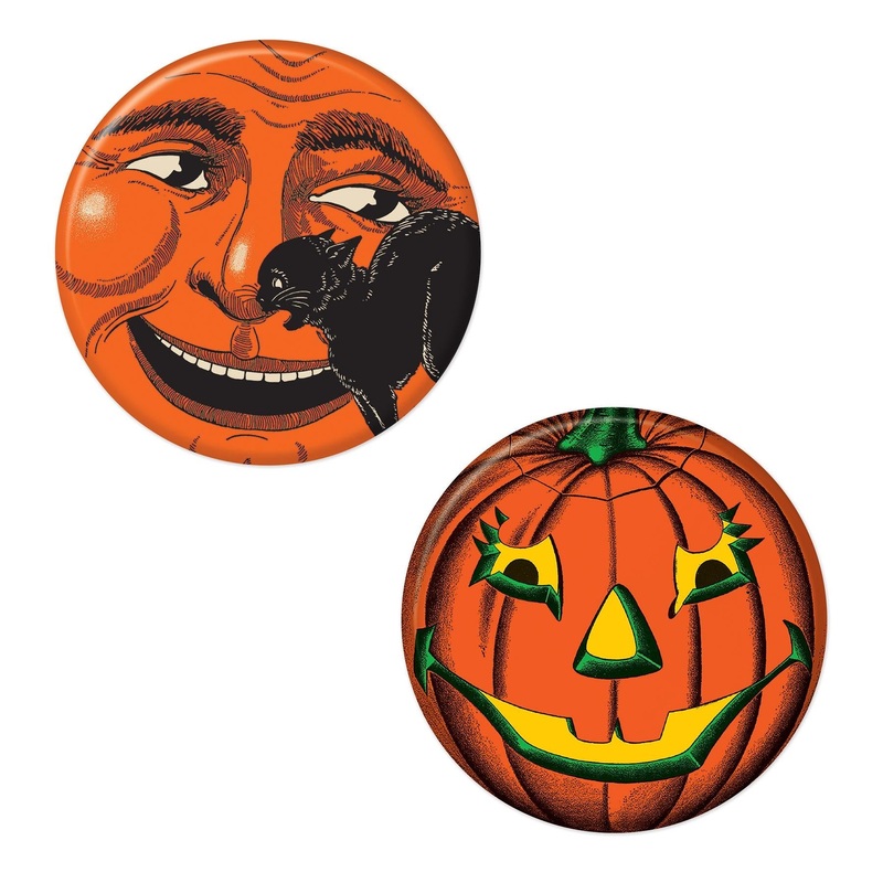 24 Pack Beistle Vintage Halloween Buttons
