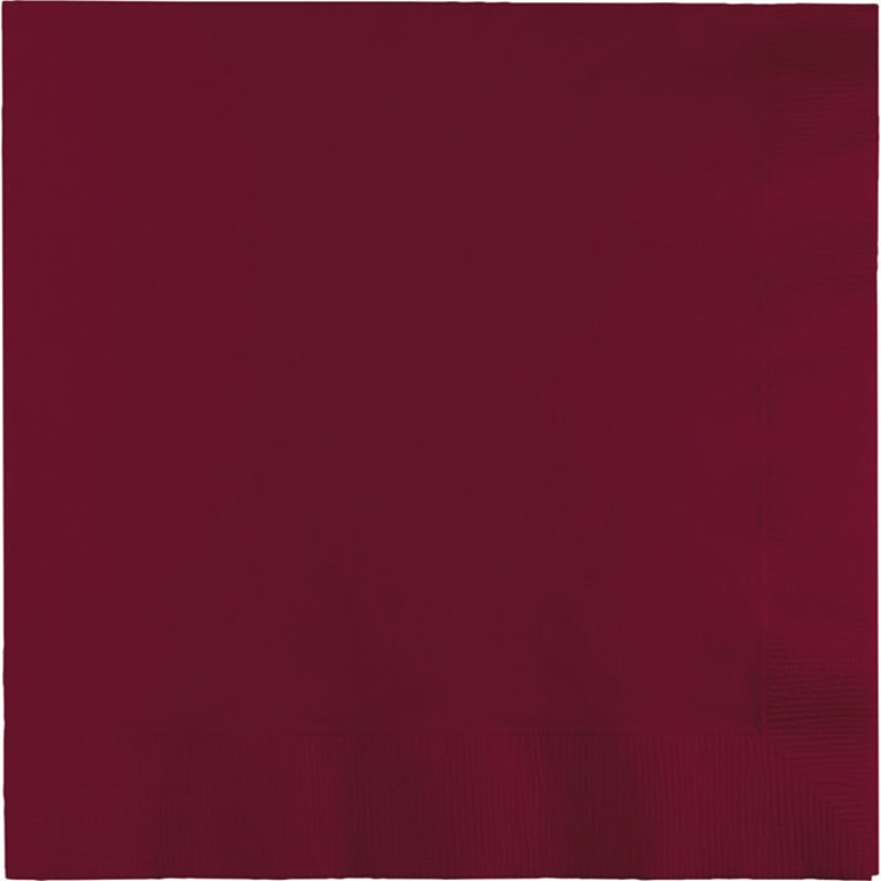 250 pc Bulk Burgundy Dinner Napkins 3 Ply