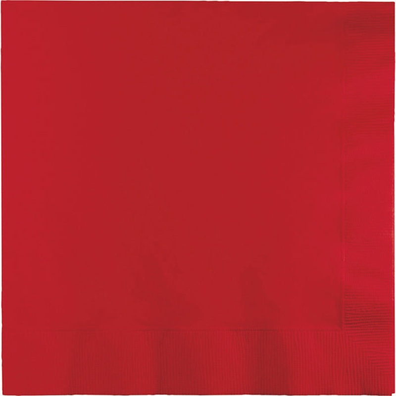 250 pc Bulk Classic Red Dinner Napkins 3 Ply