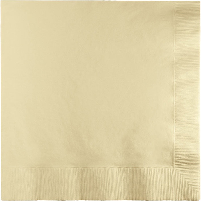 250 pc Bulk Ivory Dinner Napkins 3 Ply