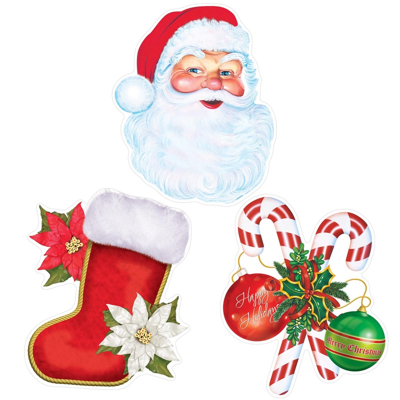 36 Pack Beistle Plastic Christmas Cutouts