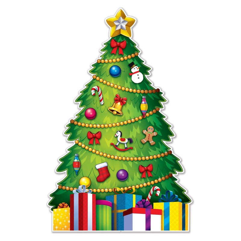 4 Pack Beistle Christmas Tree Stand-Up Decoration