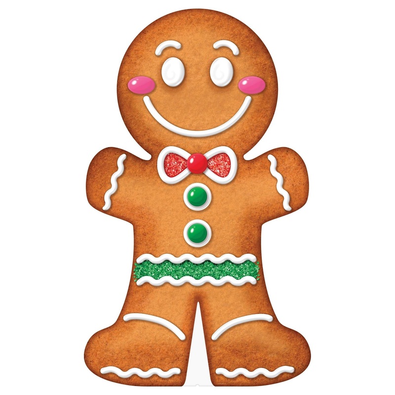 4 Pack Beistle Gingerbread Man Cookie Stand-Up Decoration