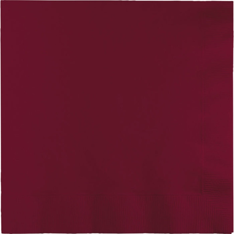 500 pc Bulk Burgundy Luncheon Napkins 3 ply