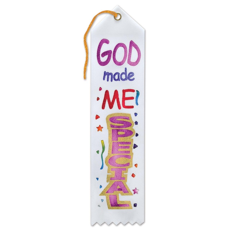 6 Pack Beistle God Made Me Special Ribbon