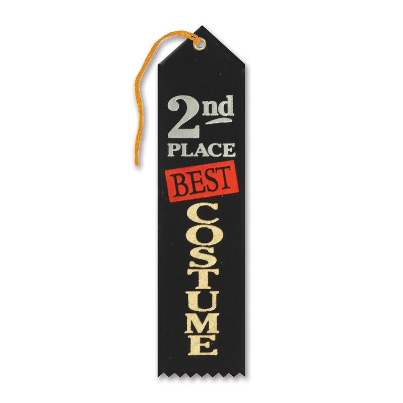 6 Pack Beistle Halloween Best Costume 2nd Place Award Ribbon