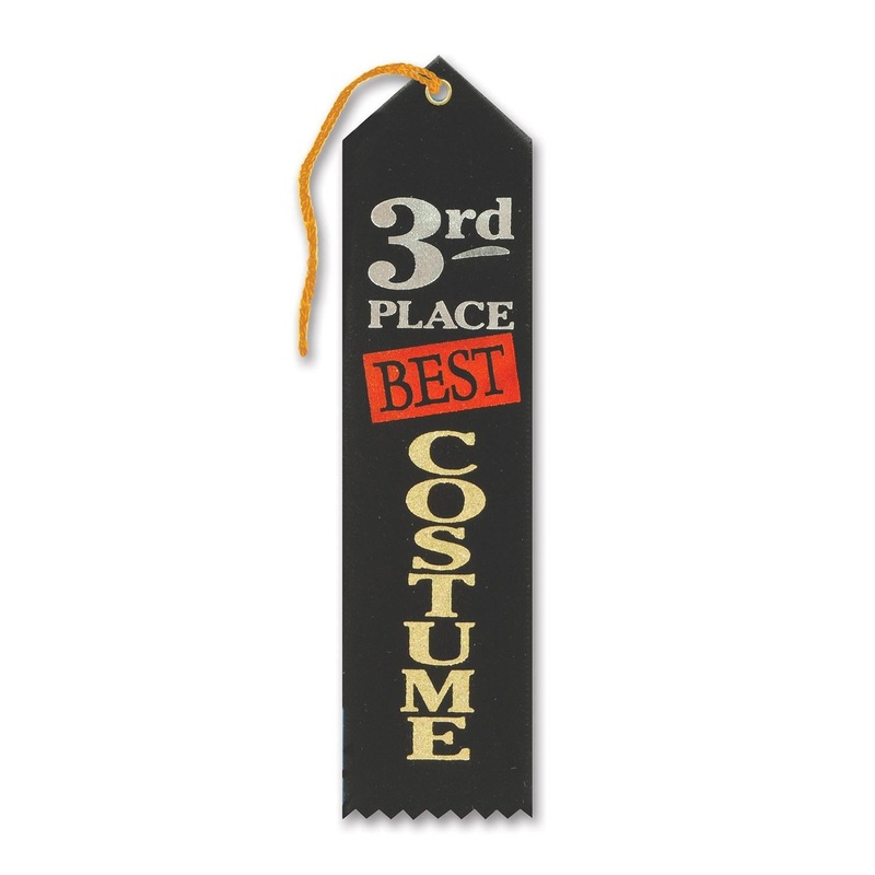 6 Pack Beistle Halloween Best Costume 3rd Place Award Ribbon