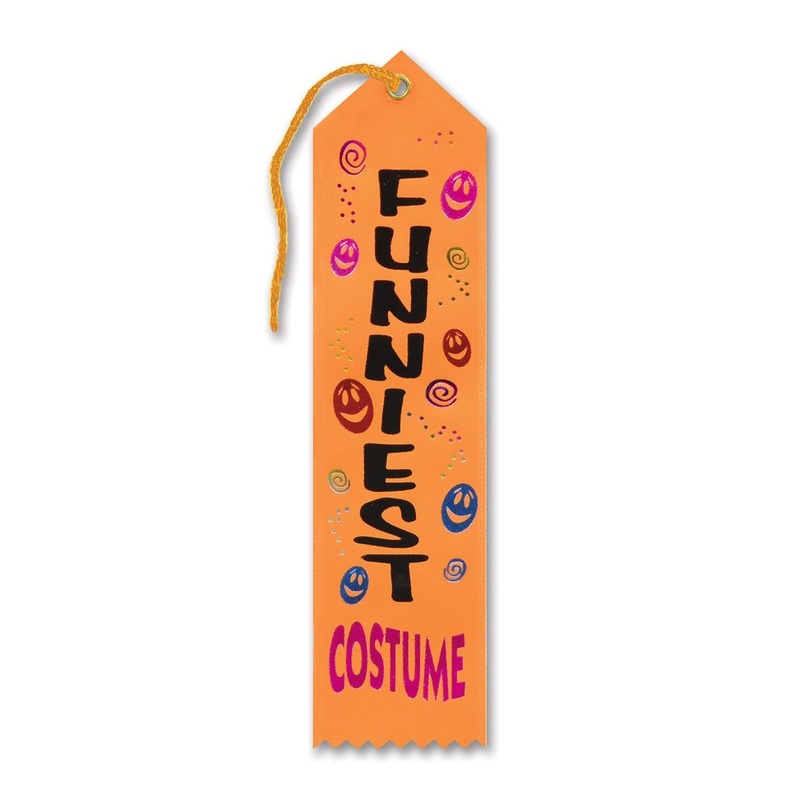 6 Pack Beistle Halloween Funniest Costume Award Ribbon