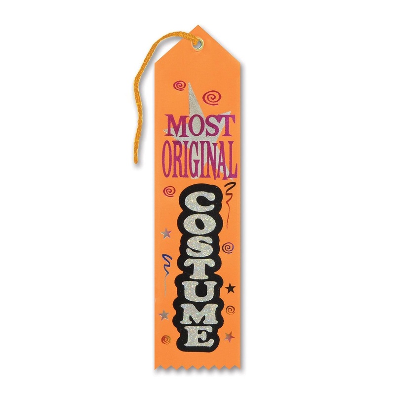6 Pack Beistle Halloween Most Original Costume Award Ribbon