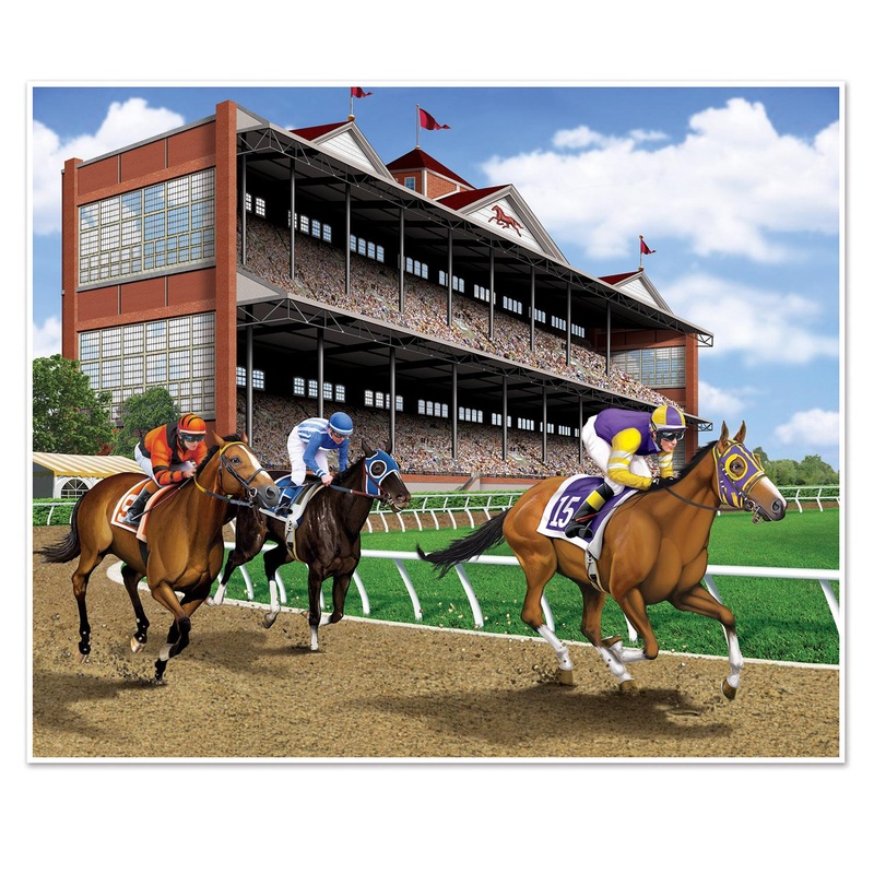 6 Pack Beistle Horse Racing Party Insta-Mural Photo Op