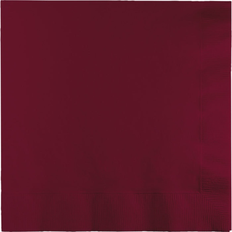 600 pc Bulk Burgundy 2 Ply Luncheon Napkins