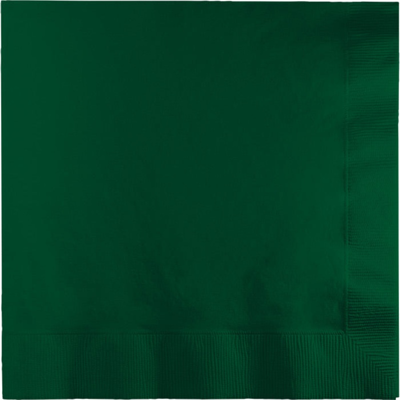 600 pc Bulk Hunter Green 2 Ply Luncheon Napkins