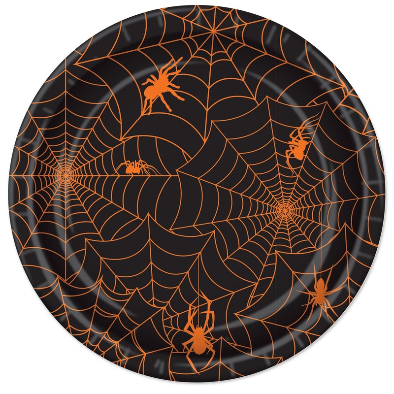 96 Pack Beistle Spider Web Plates