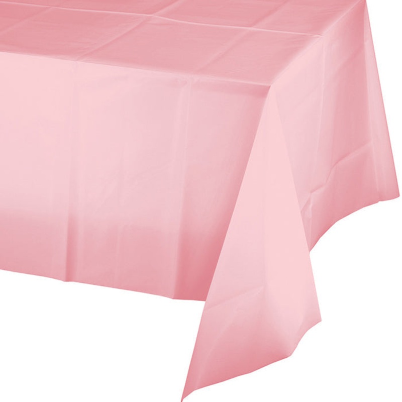 12 pc Bulk Classic Pink Value Friendly Plastic Table Cover