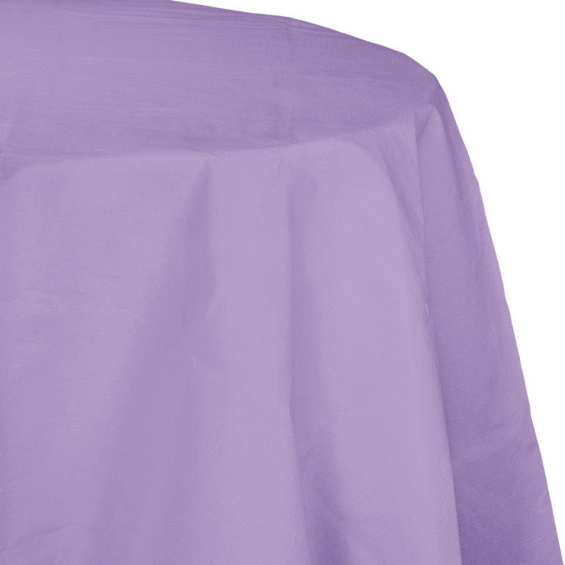 12 pc Bulk Luscious Lavender Round Paper Table Covers 82 inch