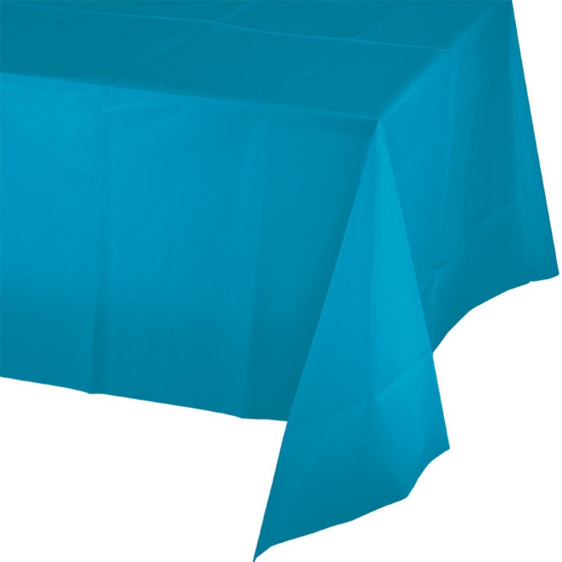12 pc Bulk Turquoise Plastic Table Covers 54 inch x 108 inch