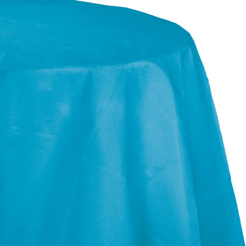 12 pc Bulk Turquoise Round Paper Table Covers 82 inch