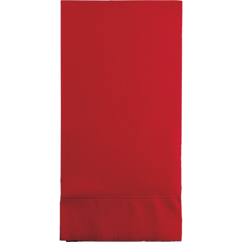192 pc Bulk Classic Red 3 Ply Guest Towels