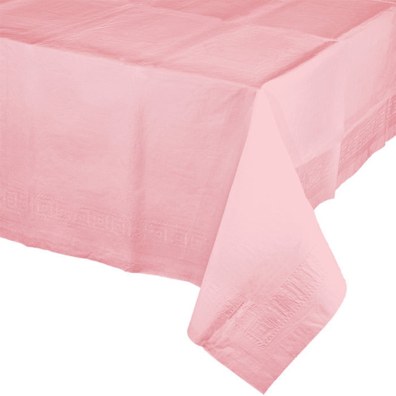 6 pc Bulk Classic Pink Paper Table Covers 54" x 108"