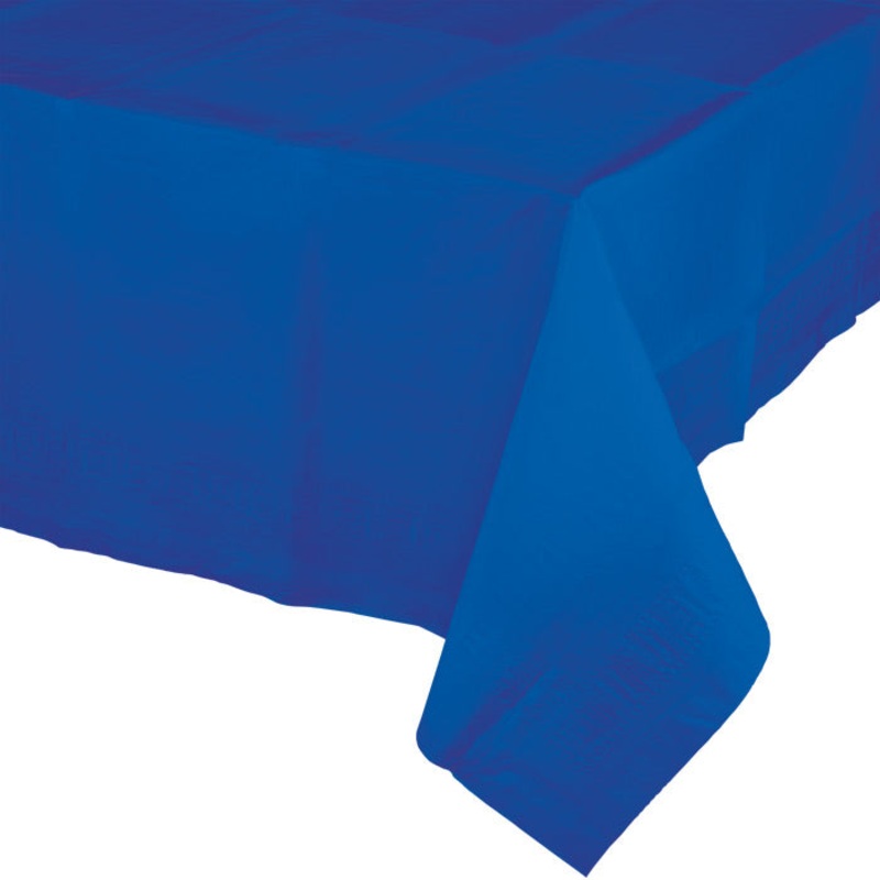 6 pc Bulk Cobalt Blue Paper Table Covers 54" x 108"