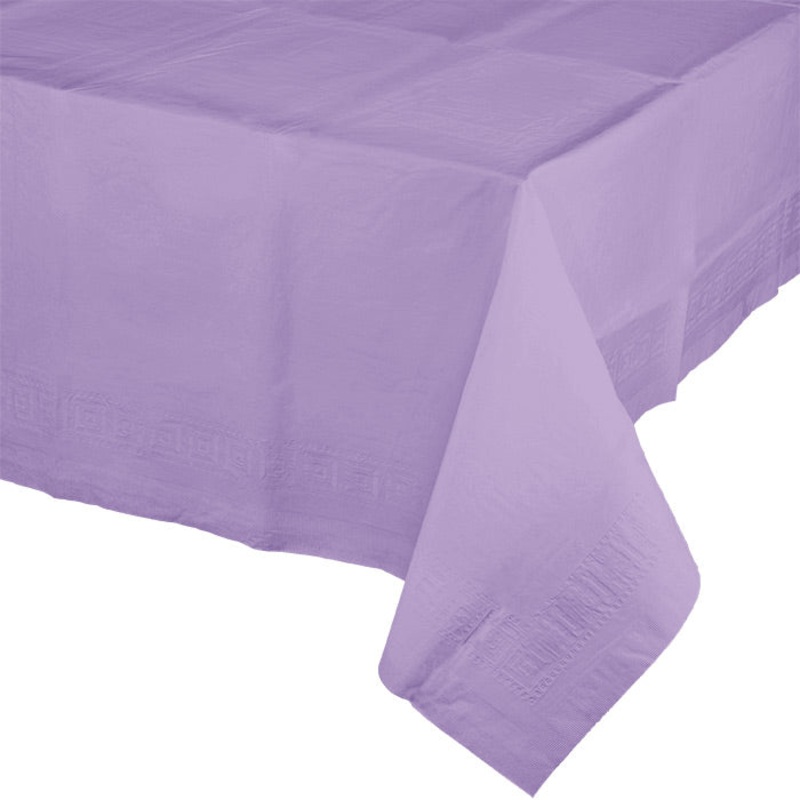 6 pc Bulk Luscious Lavender Paper Table Covers 54" x 108"