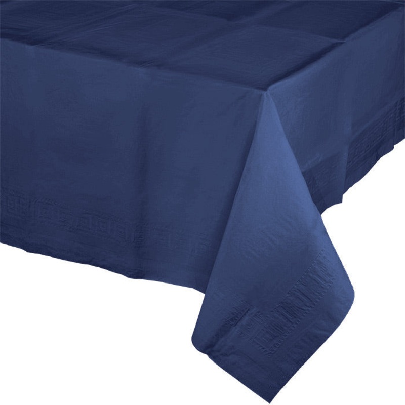 6 pc Bulk Navy Paper Table Covers 54" x 108"
