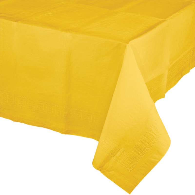 6 pc Bulk School Bus Yellow Paper Table Covers 54" x 108"
