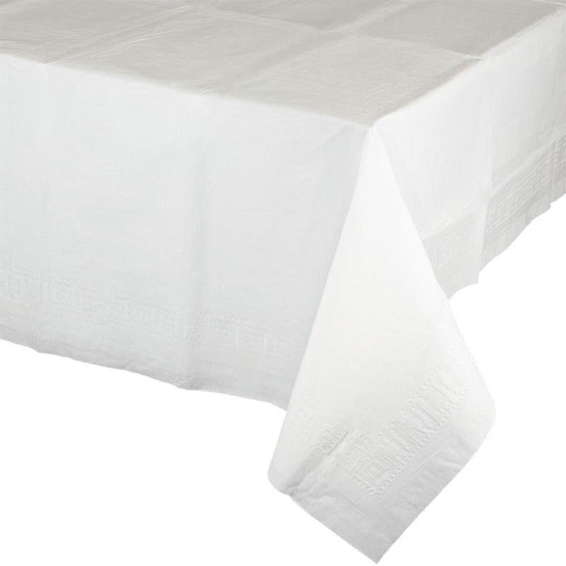 6 pc Bulk White Paper Table Covers 54" x 108"